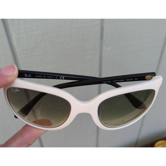 Ray-ban CATS 1000 Colormix White and Black Oversized Sunglasses - Picture 4 of 7